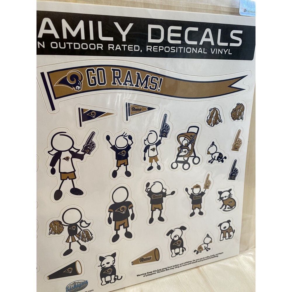 St. Louis Rams NFL Football Family Decal Stickers #1 Fan Family New - Picture 3 of 5